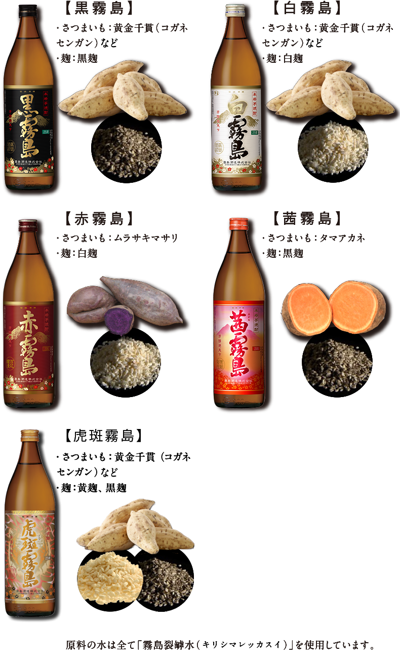 “曲”和“甘薯”等成分的差异